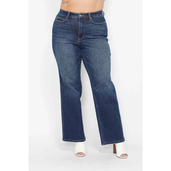 JUDY BLUE Straight Fit Jeans Women Plus 24w JB82146DK 42x29 - Picture 1 of 8